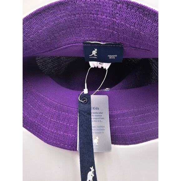 Kangol Girls Size M 4-6 Purple Bucket Hat with Bow NWT - Picture 4 of 6